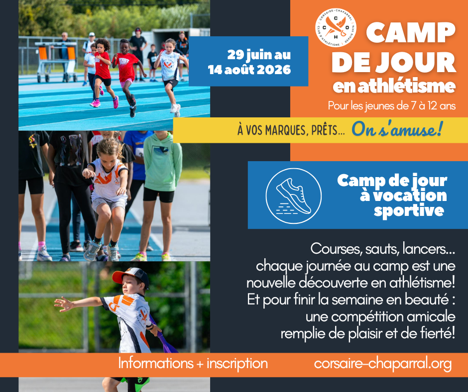 Camp de jour spécialisé en athlétisme